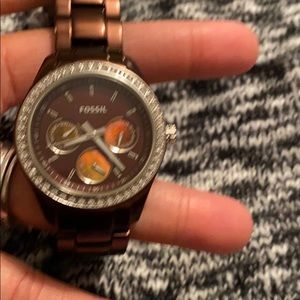 Brown Fossil Chronograph Watch